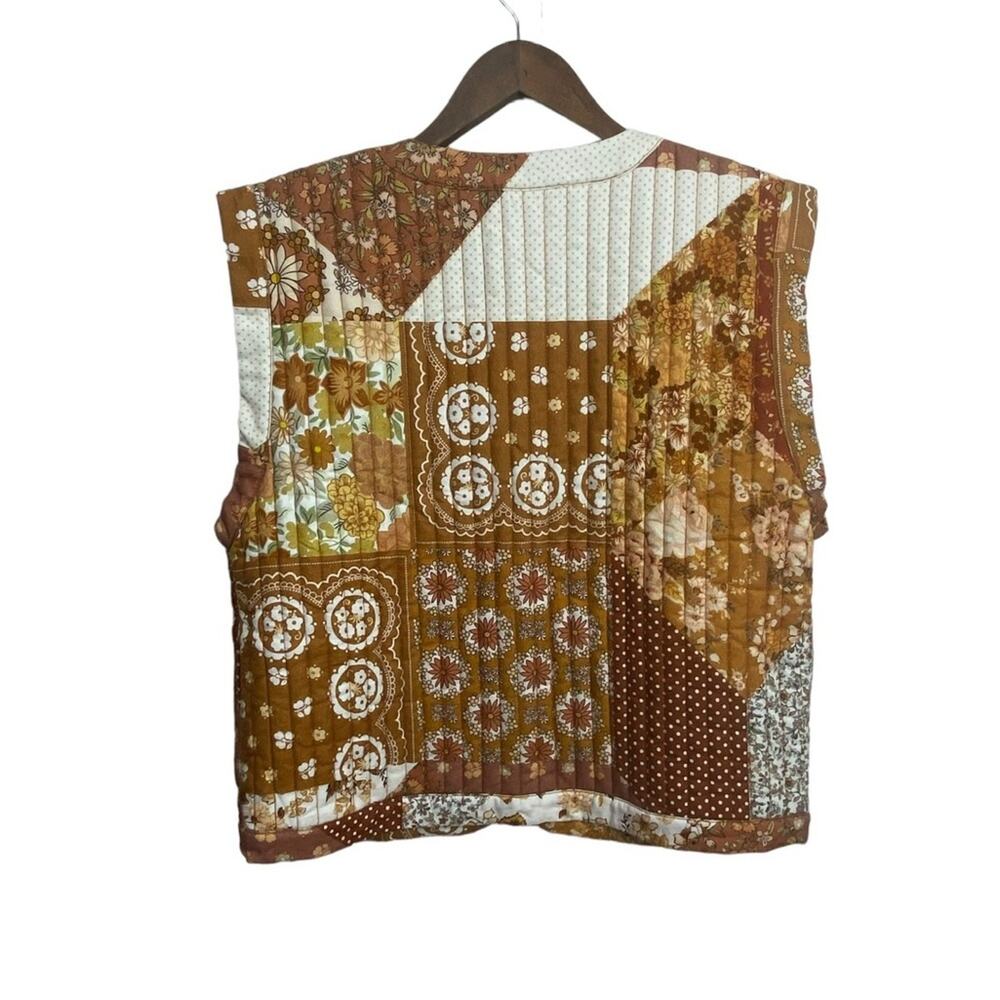 SPELL & The Gypsy Collective Cha Cha Quilted Reversible Vest Large NWTPatchwork - Picture 3 of 15